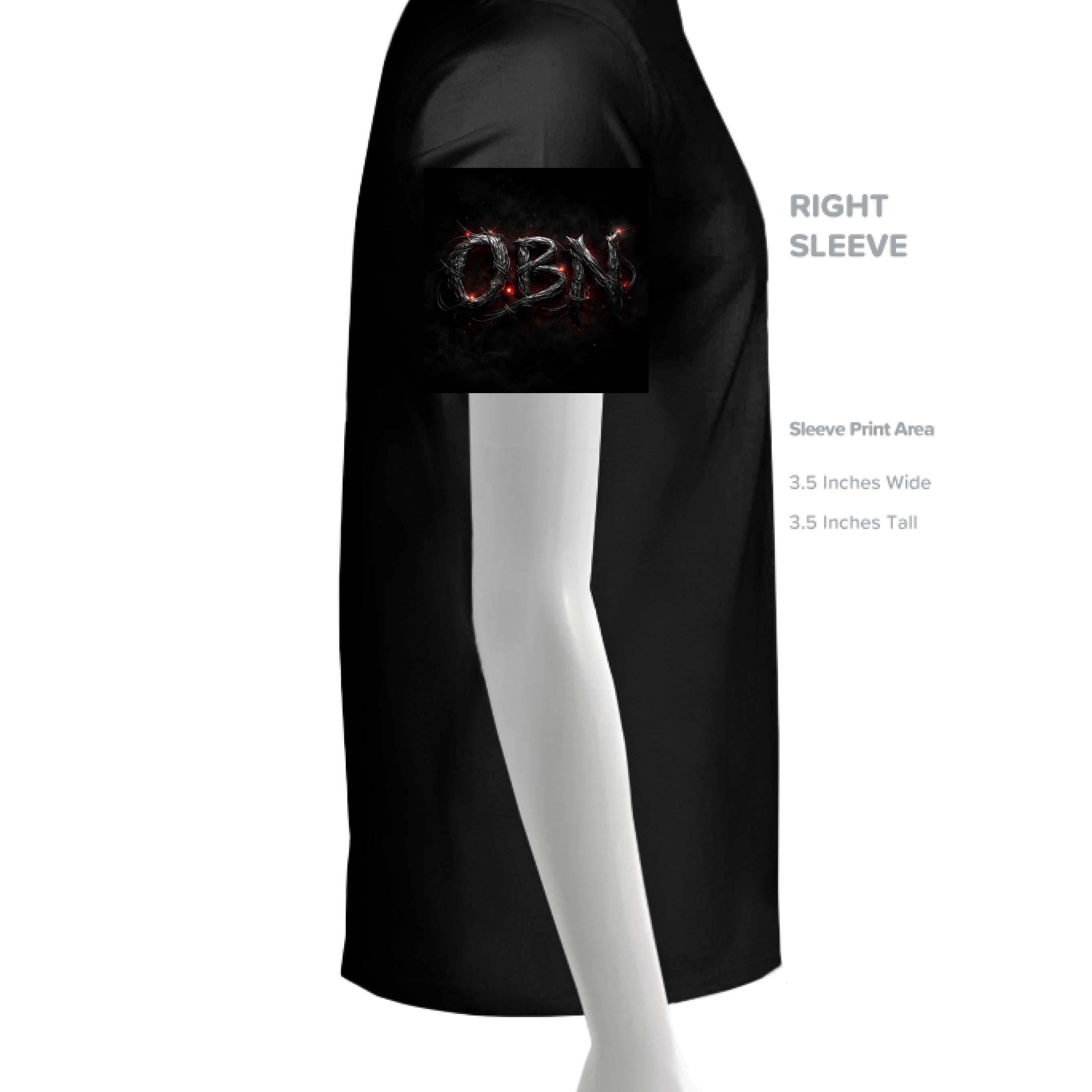 SLD BLK TRIBLEND - SLEEVE_RIGHT